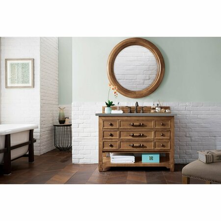 James Martin Vanities Malibu 48in Single Vanity, Honey Alder w/ 3 CM Grey Expo Quartz Top 500-V48-HON-3GEX